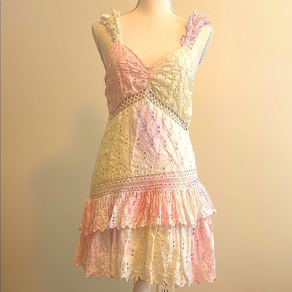 LoveShack Fancy Lace Silk Dress